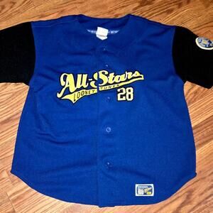 [VINTAGE] Warner Bros Boy Bugs Taz All Stars Looney Tunes #28 Baseball Jersey 10